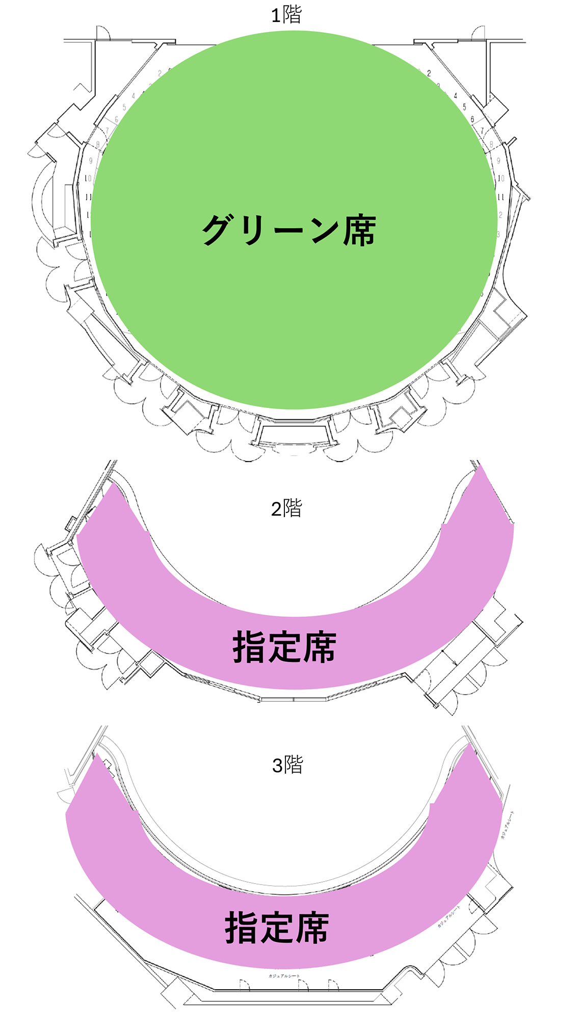 座席券種振り分け図